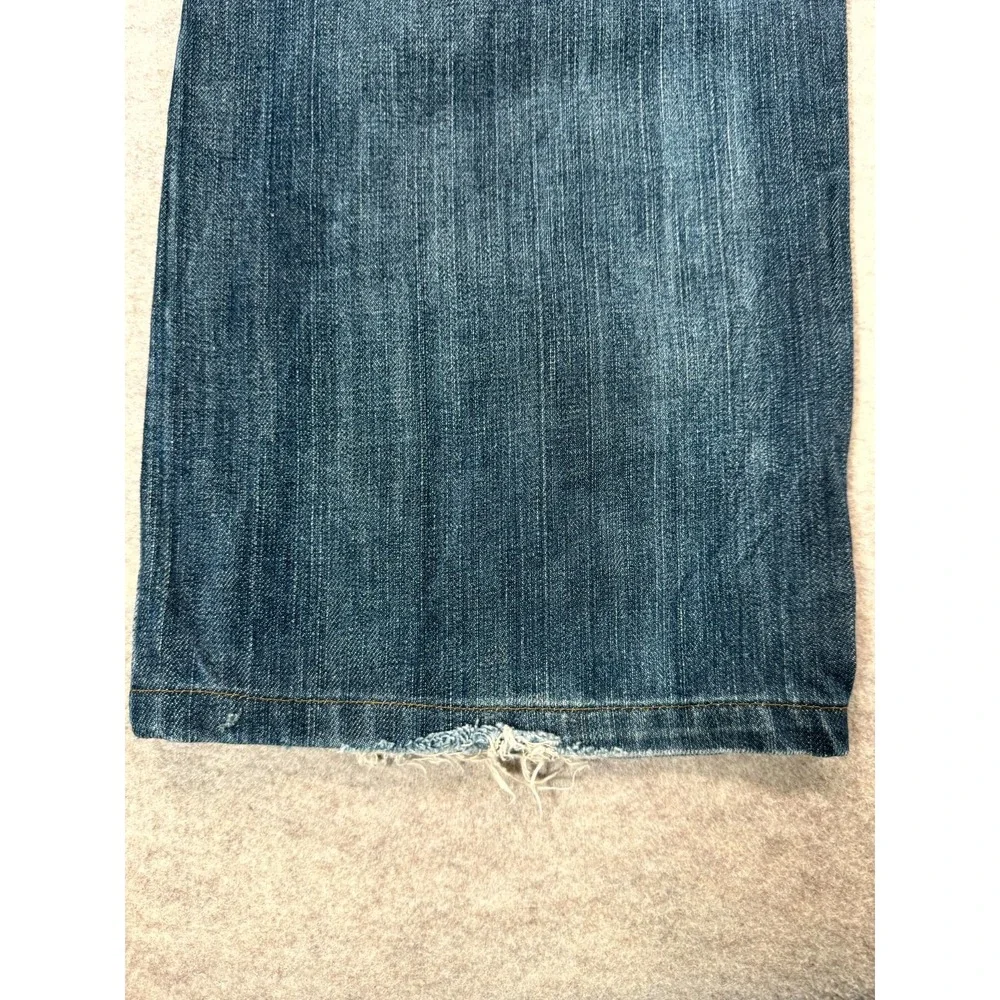 Levi's 501 Straight Leg Jeans Mens 38x34 Blue Denim Button Fly Grunge 00501-0154